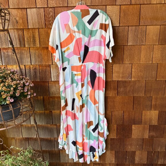 EUC Anthropologie Corey Lynn Calter Soho Ruffled Shirtdress in Women's Large - Picture 6 of 9